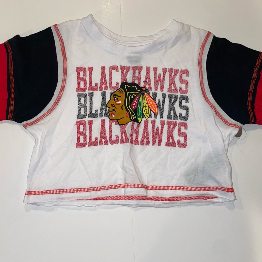 NHL Blackhawks Kids Short Sleeve Tee - White and Red